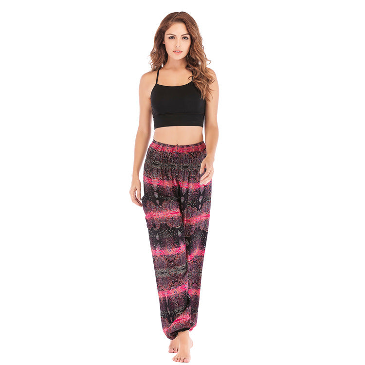 Women's Clearance Bohemian Thailand Yoga Bloomers Clothes Pants
