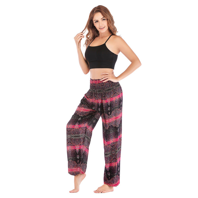 Women's Clearance Bohemian Thailand Yoga Bloomers Clothes Pants
