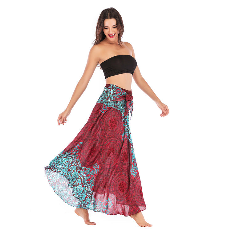 Thai Dress Beach Vacation Two-way Big Swing Belly Skirts