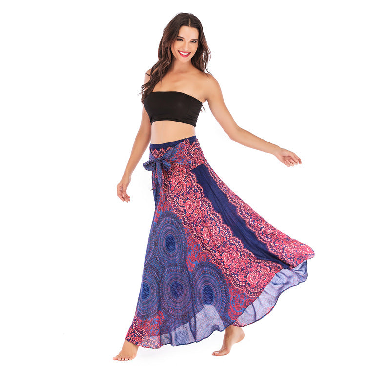 Thai Dress Beach Vacation Two-way Big Swing Belly Skirts