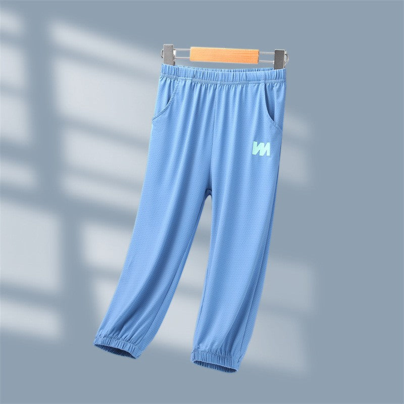 Children's Summer Thin Boys Ice Silk Breathable Trousers Children's Pants