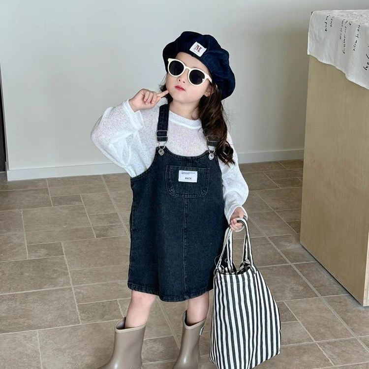 Children's Suspender Skirt Spring Korean Fashionable Small Children's Suit