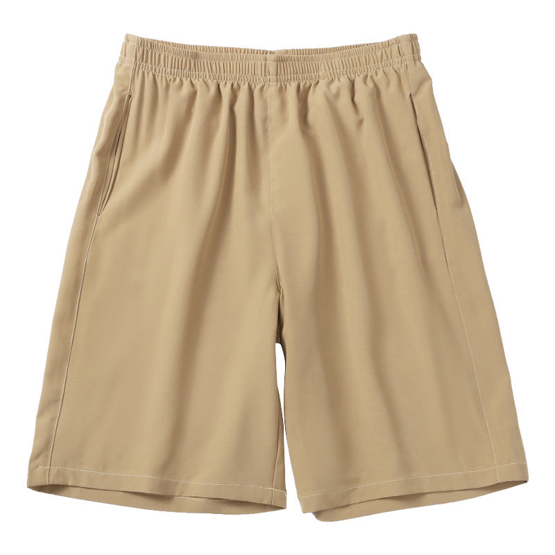 Children's British Cropped Shorts Stretch Khaki Purplish Children's Pants