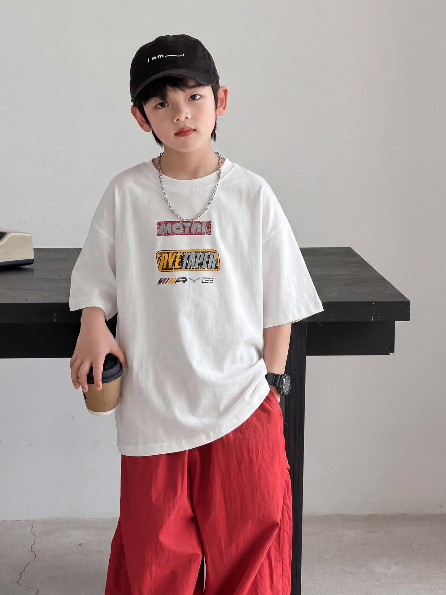 Boy's Short-sleeved Summer Wear Loose Top Boy Half Children's T-shirt