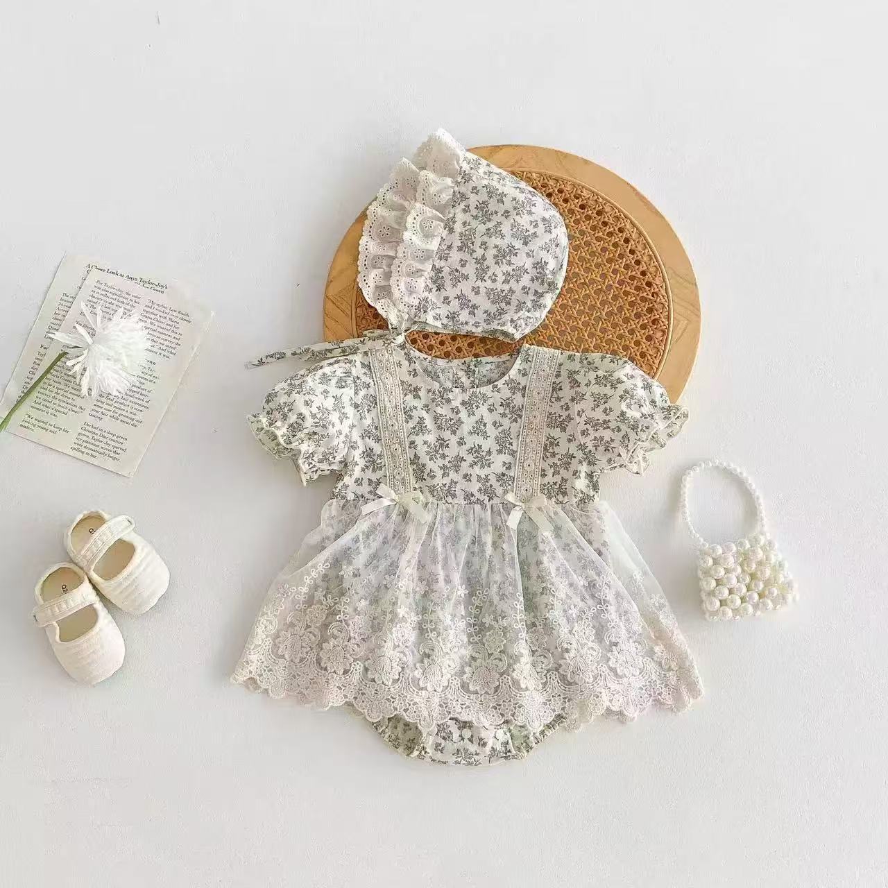 Summer Fresh Jumpsuit Fashion Floral Lace Jumpsuit, Climbing Suit