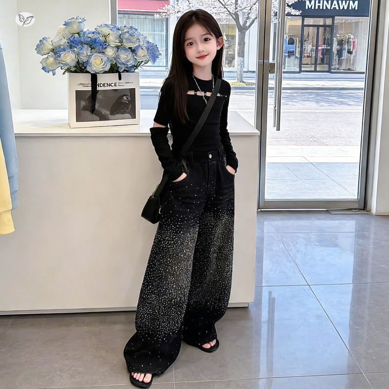 Jazz Dance Spring Teens Long Sleeves Children's Suit
