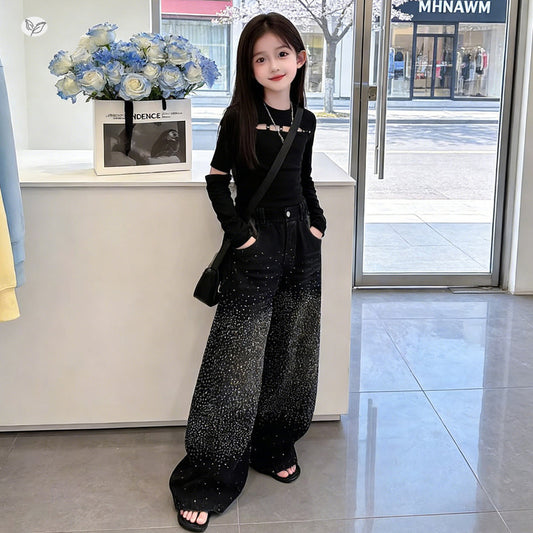 Jazz Dance Spring Teens Long Sleeves Children's Suit