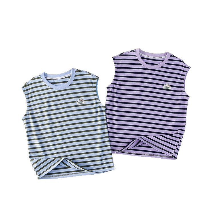 Children's Class Striped Vest Top Boy Summer Children's T-shirt