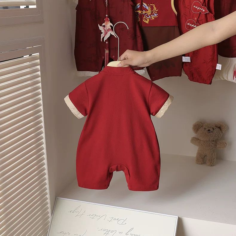 Banquet Summer Dress Rompers Thin National Style Infant Jumpsuit, Climbing Suit