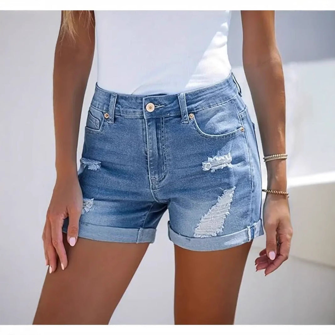 Women's High Waist Comfort Slim Fit Slimming Fashionable Straight Women's Jeans