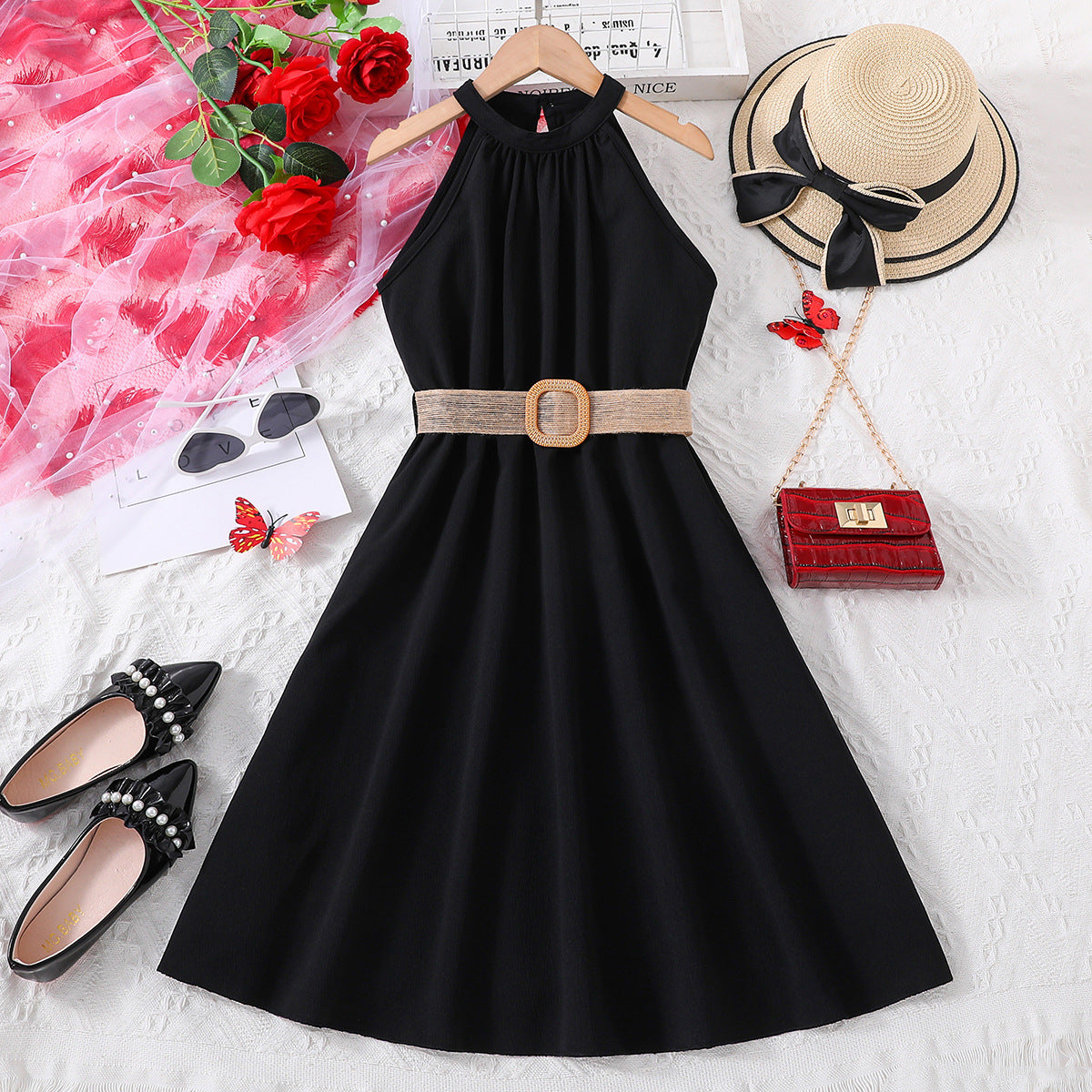Children's Halter Sleeveless Princess Summer A- Line Children's Dress