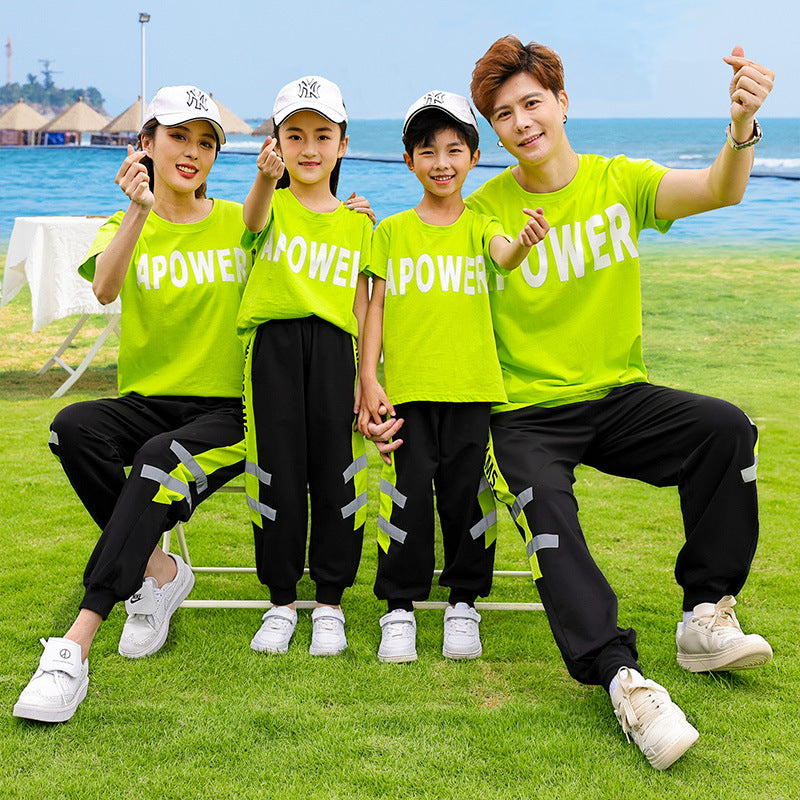 Summer Sports Suit Class School Uniforms Parent-child Outfit
