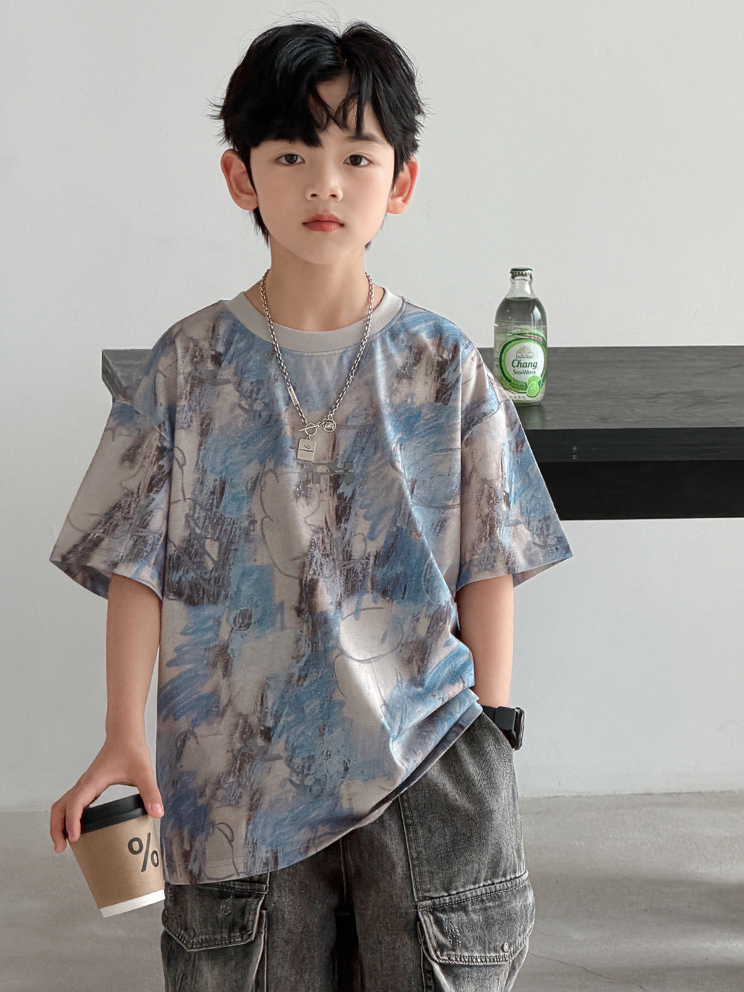 Short-sleeved Summer Wear Half Sleeve Boy Top Children's T-shirt