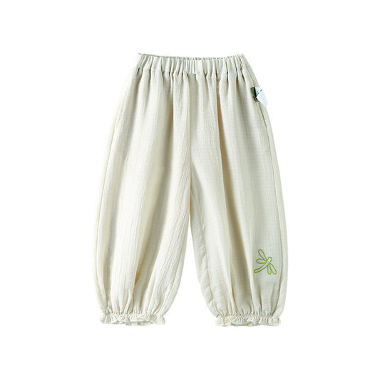 Children's Summer Boys Animal Embroidery Breathable Ankle Children's Pants