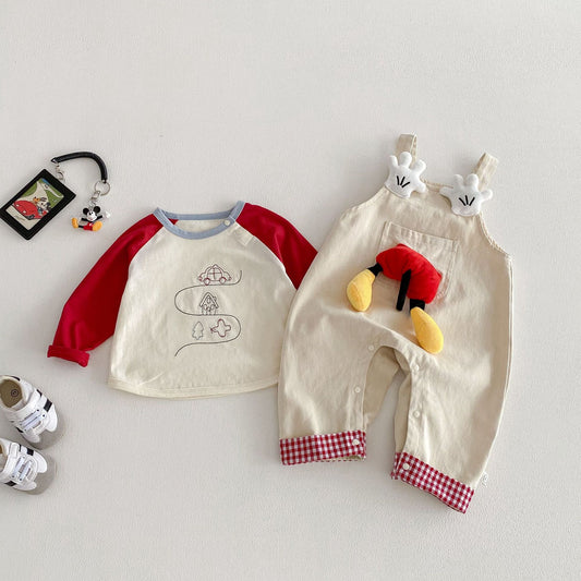 Cute Suspender Spring Three-dimensional Doll Cartoon Jumpsuit Children's Pants
