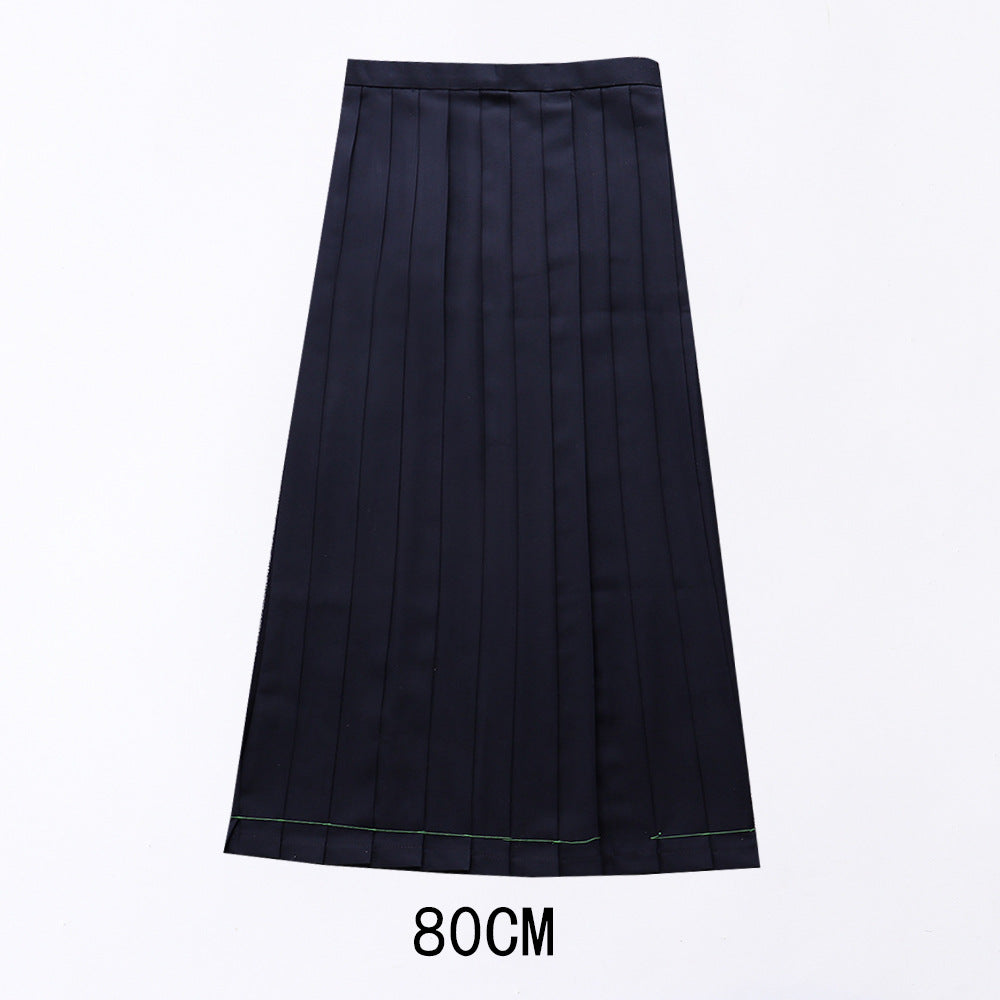 Pleated Orthodox Solid Color High Waist Skirt