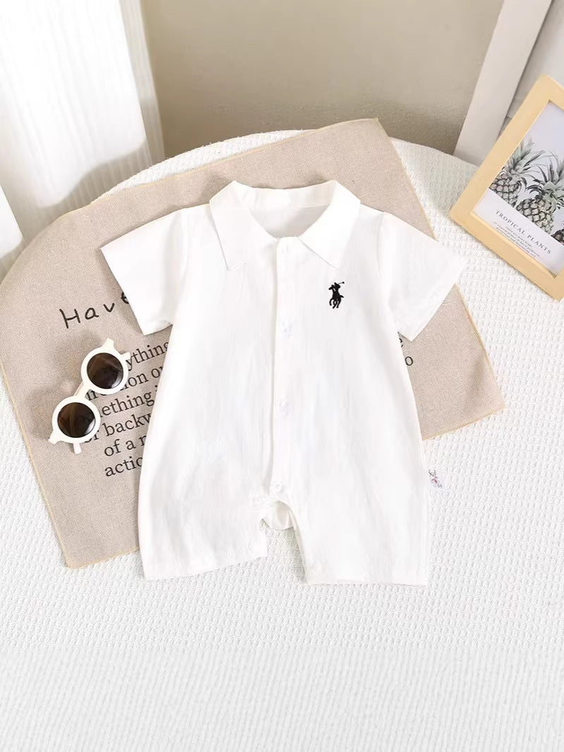 Romper Korean Style Western Infant Thin Short Sleeve Going Out Jumpsuit, Climbing Suit