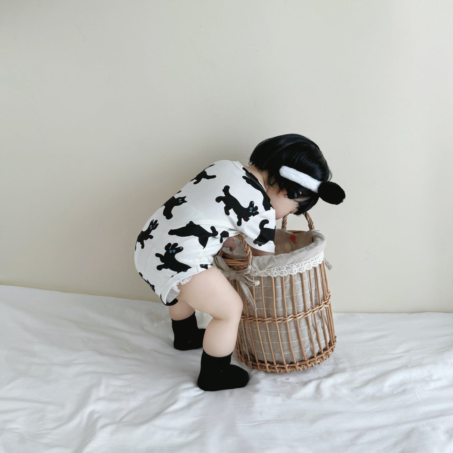 Short Sleeve Rompers Super Fashionable Crawling Jumpsuit Boy Out Cute Jumpsuit, Climbing Suit
