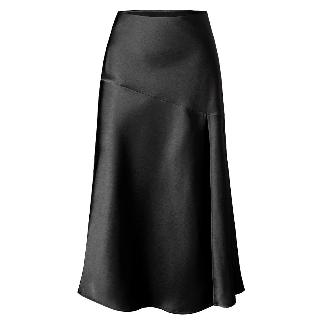 Women's Elastic Split Long Sexy Patchwork Hip Skirts