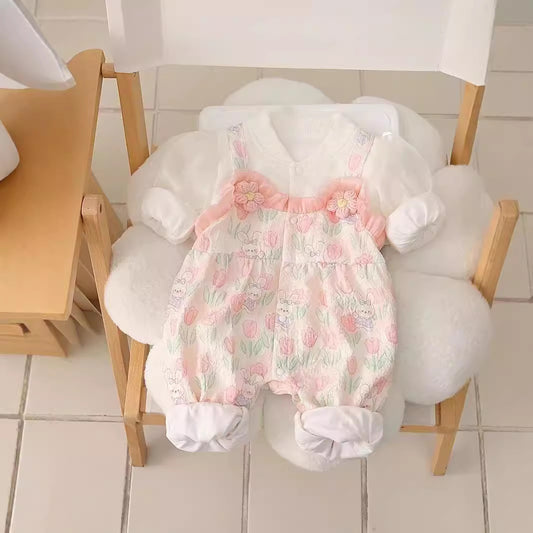 Jumpsuit Clothes Super Cute Princess Western Style Double Layer Going Jumpsuit, Climbing Suit