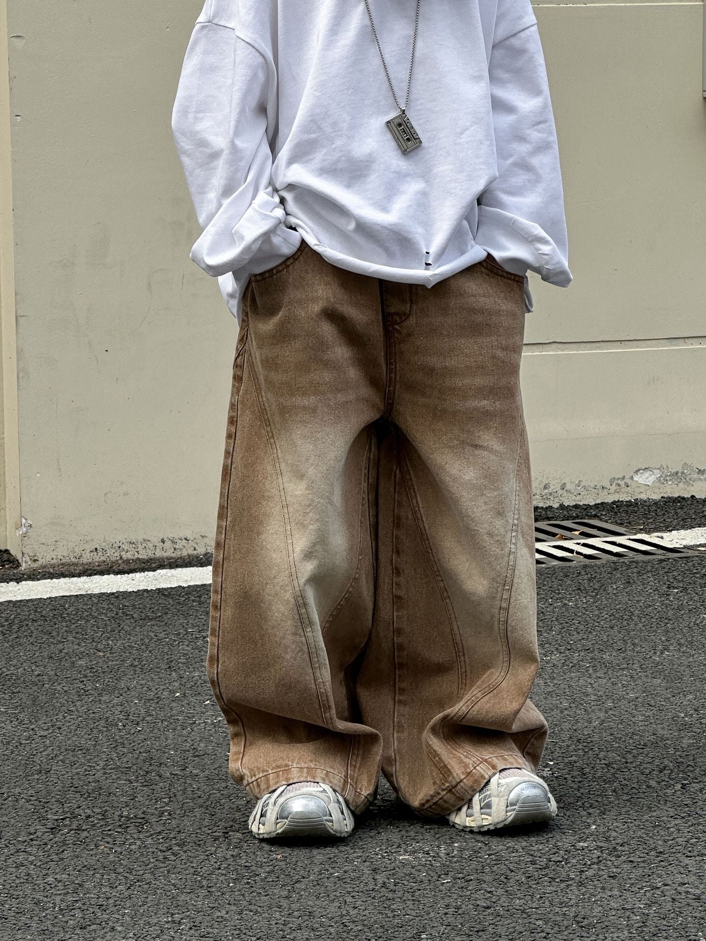 Children's Spring Boys Korean Style Baggy Straight Trousers Children's Pants