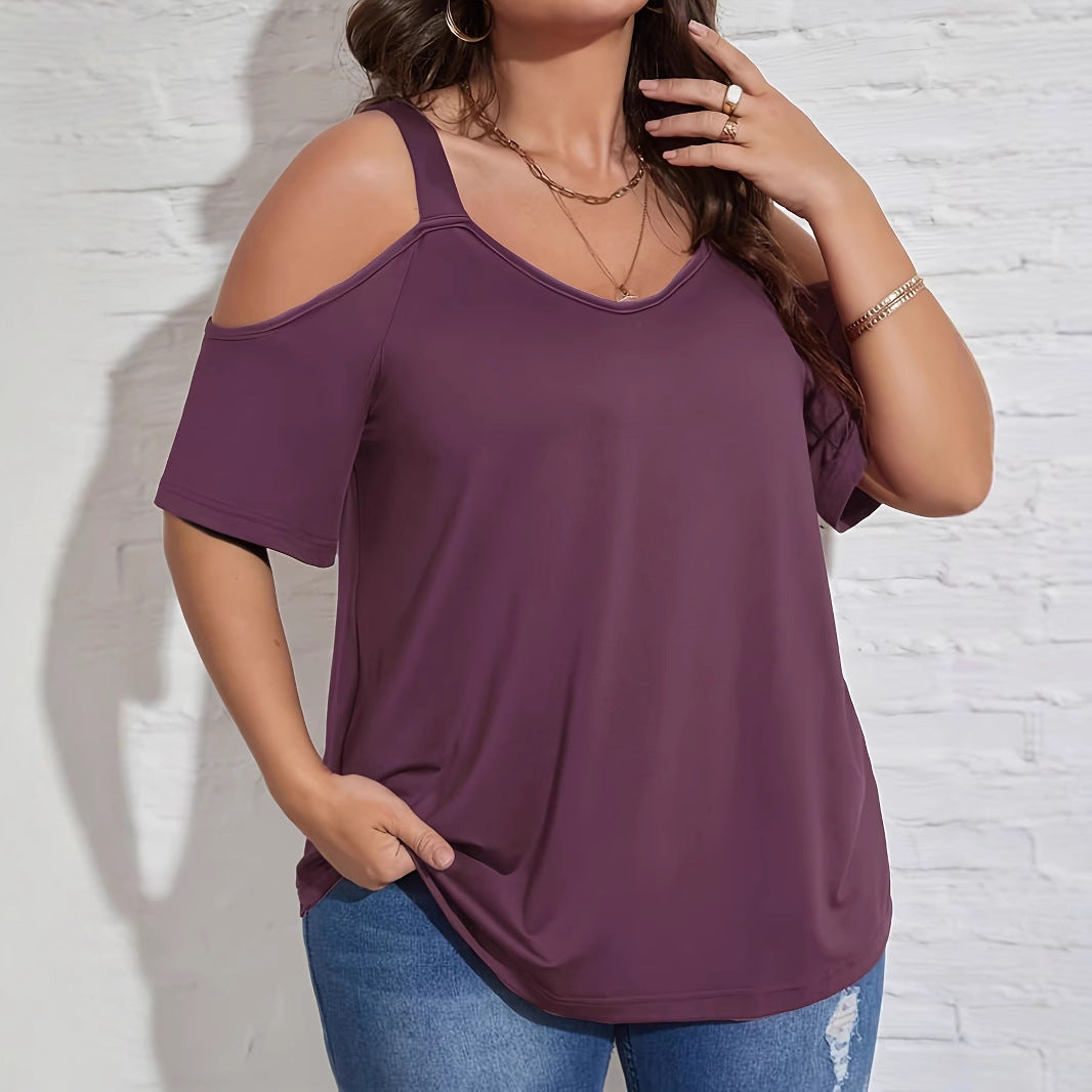 Innovative Women's Solid Color Fashion Sleeve Shorts