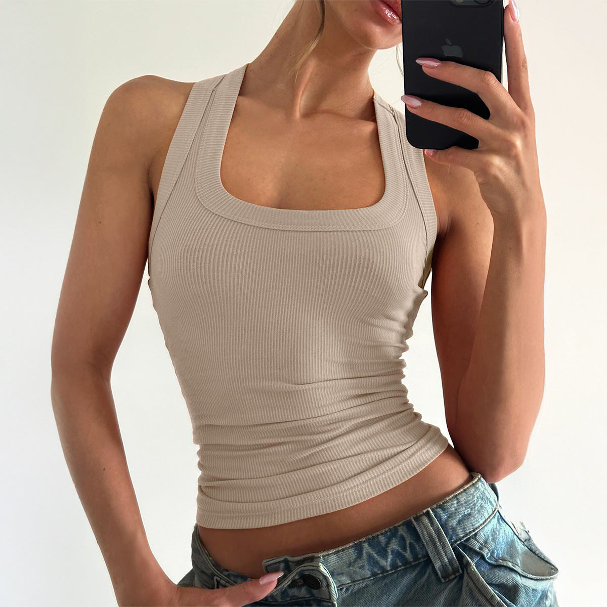 Women's Exercise Yoga Clothes Sling Summer Outerwear Small Vest/suspenders/tube Top