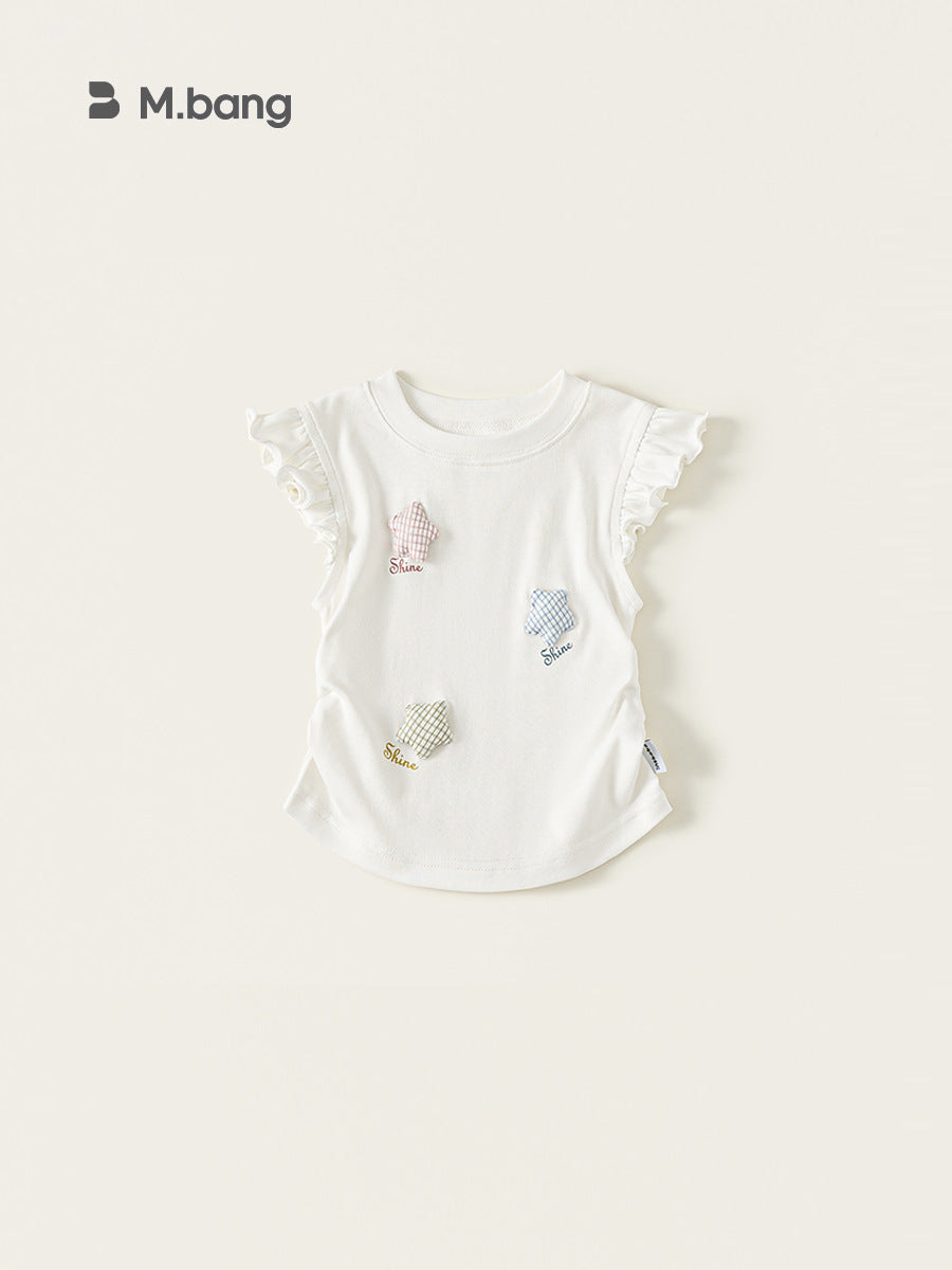 Children's Summer Flying Sleeve Western Style Tops Children's T-shirt