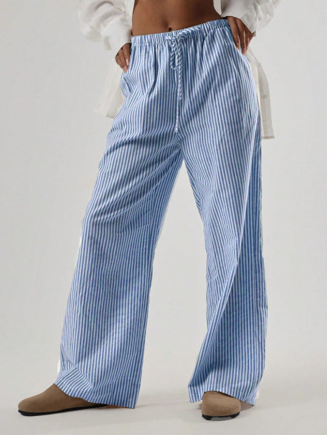 Versatile Graceful Trendy Women's Fashion Striped Pants