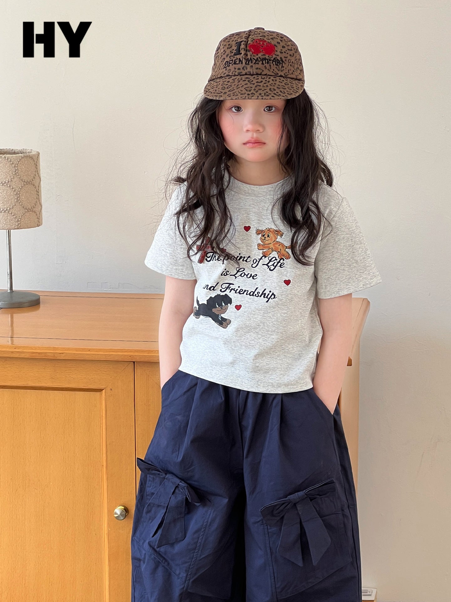 Children's Clothing Summer Cartoon Print Loose Bottoming Children's T-shirt