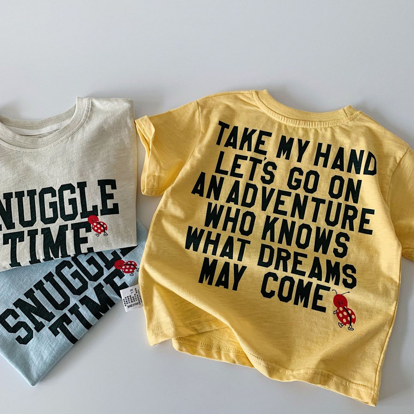Children's Short-sleeved Summer Boys Letter Pullover Class Children's T-shirt