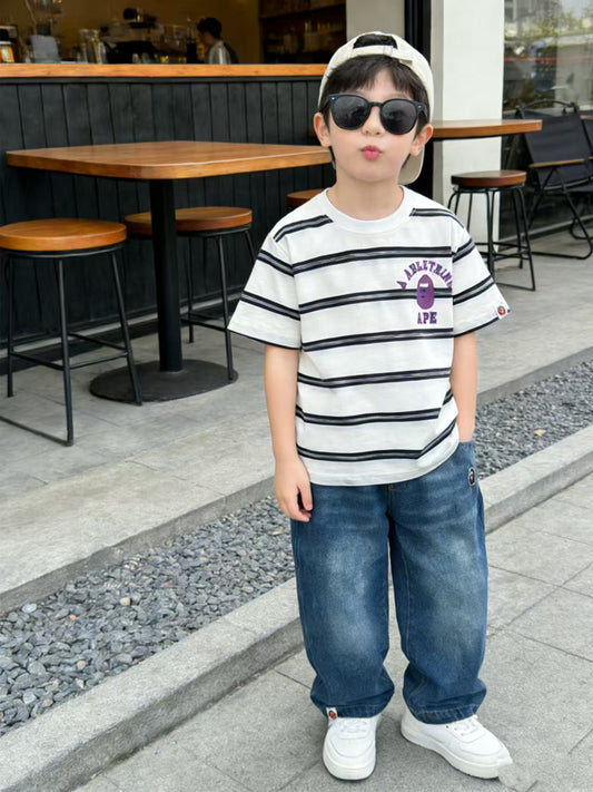 Children's Classic Short-sleeved Summer Korean Style Cotton Fashion Children's T-shirt