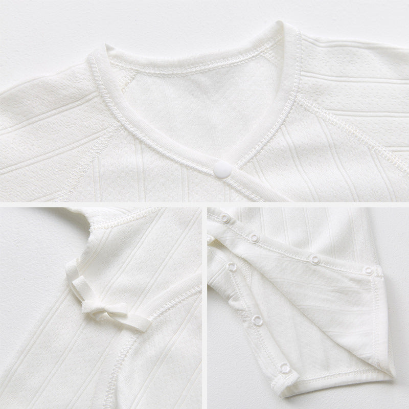 Born Jumpsuit Summer Thin Cotton Short Sleeve Romper Gown Jumpsuit, Climbing Suit