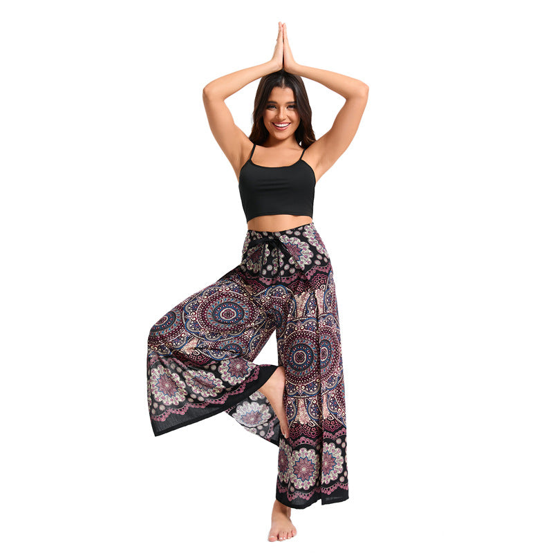 Bohemian Loose Rayon Culottes Thai Style Casual Pants