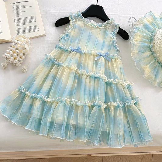 Summer Western Style Princess Fashionable Chiffon Children's Dress
