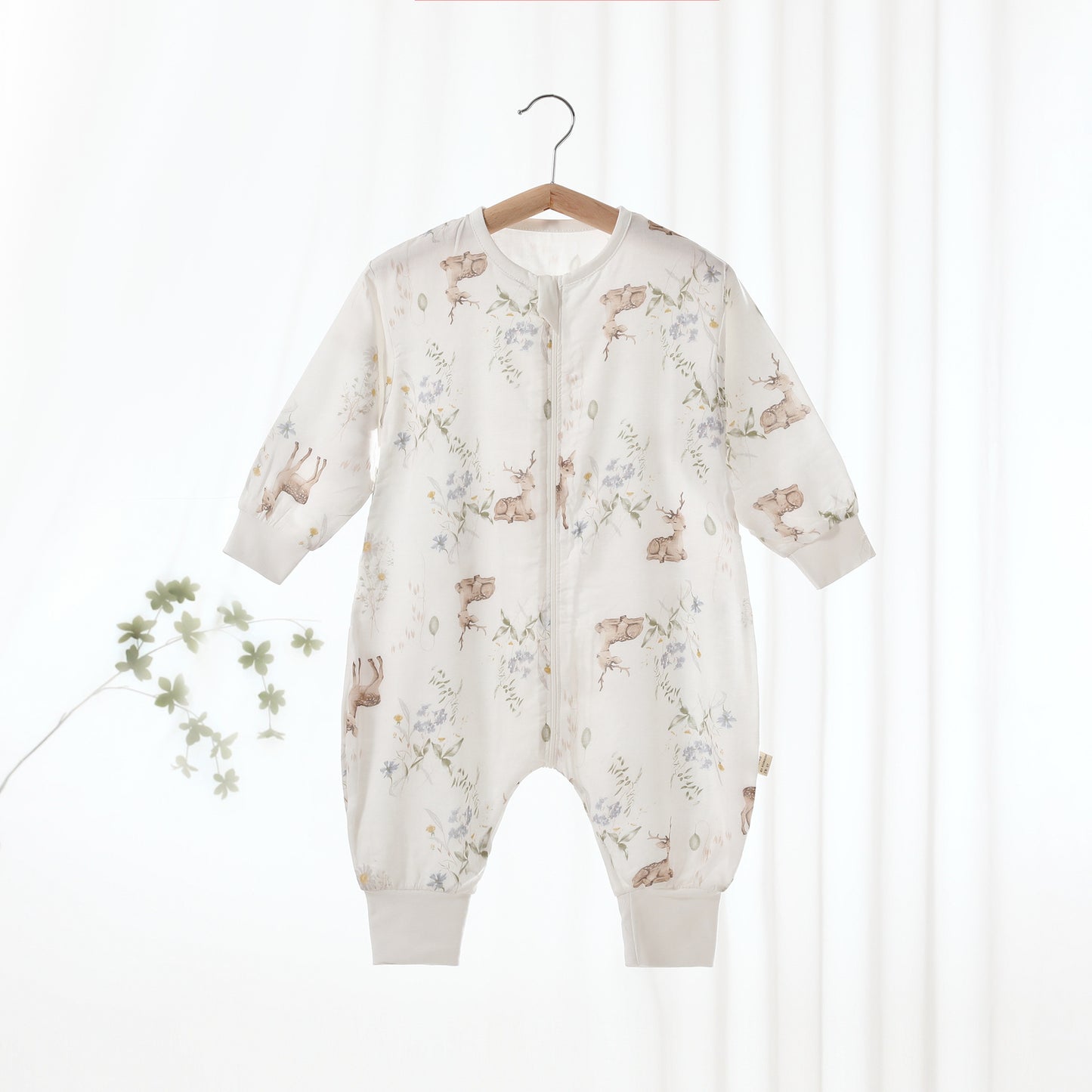 Children's Summer Thin Gauze Split Leg Sleeping Bag Jumpsuit Male Female Jumpsuit, Climbing Suit