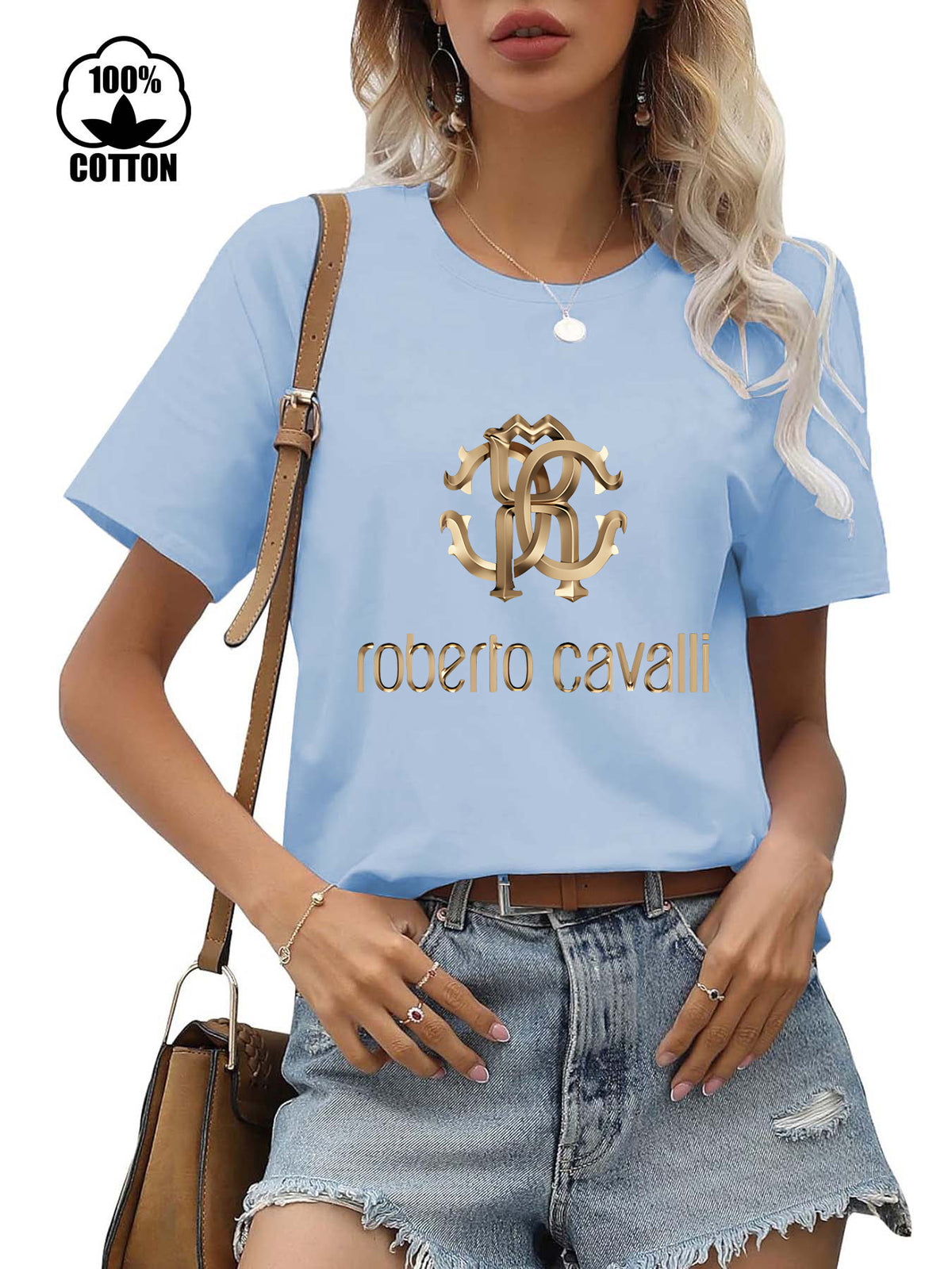 Women's Cotton Short-sleeved Round Neck Print Women's T-shirt