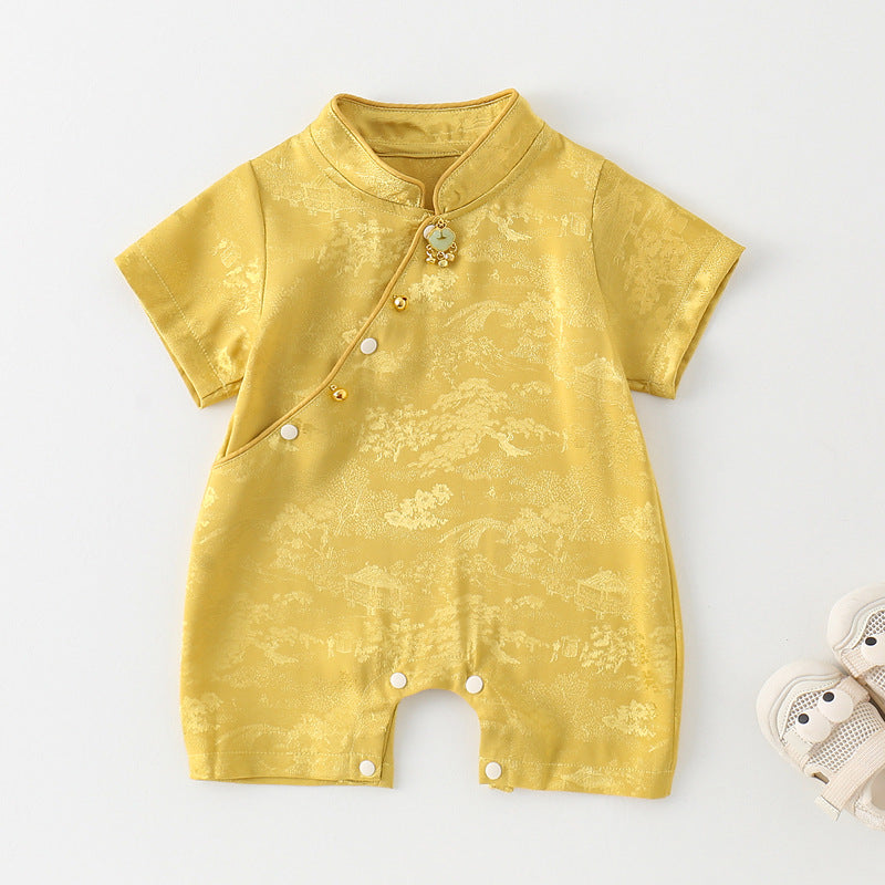 Children's Jumpsuit Full Moon Chinese Style Hundred Days Jumpsuit, Climbing Suit