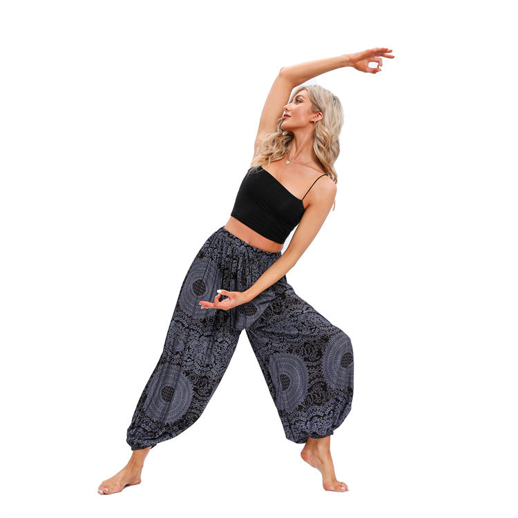 Colorful Bohemian Style Leisure Extra Large Oversized Yoga Casual Pants