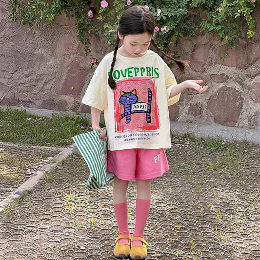 Children's Shorts Summer Korean Casual Wear Fashionable Children's Suit