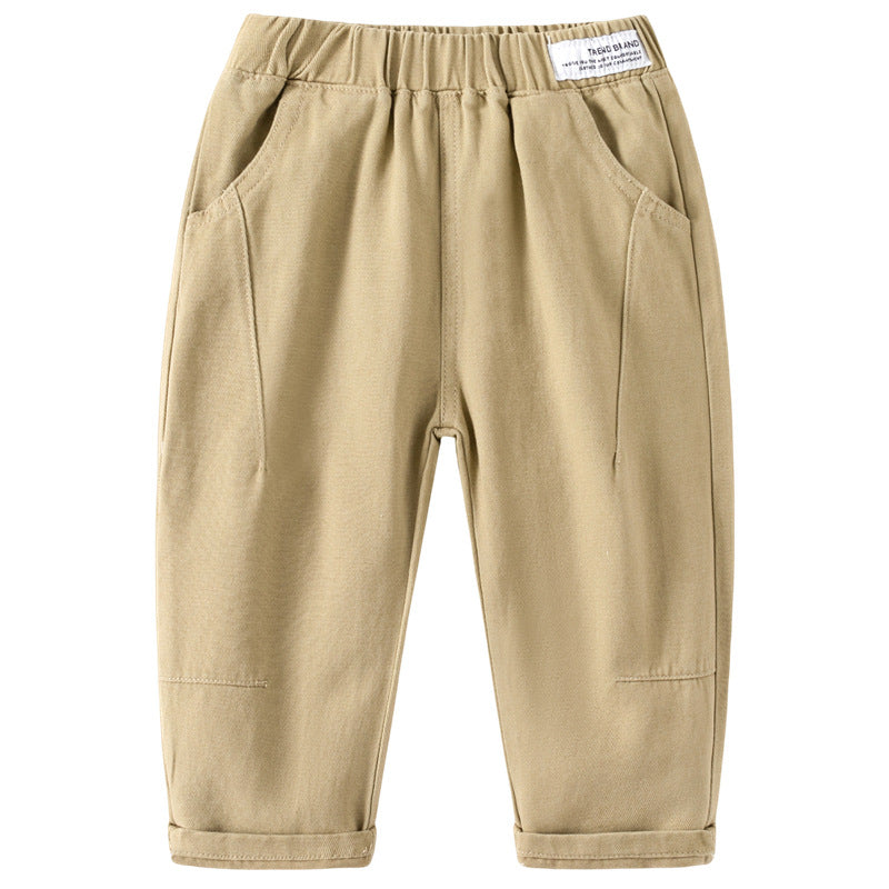 Children's Spring Trousers Letter Logo Fashion Casual Solid Children's Pants