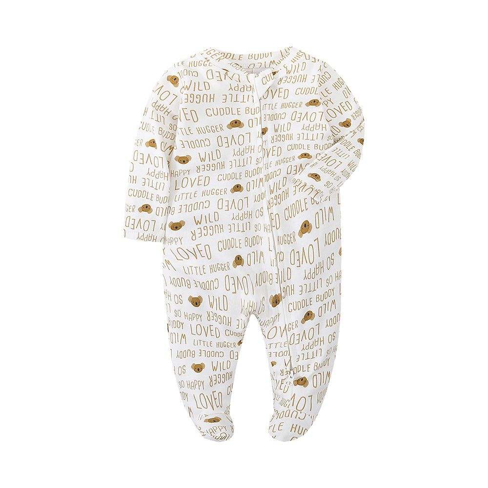 Children's Long Sleeve Zipper Bodysuit Rompers Pajamas Clothes Four Jumpsuit, Climbing Suit
