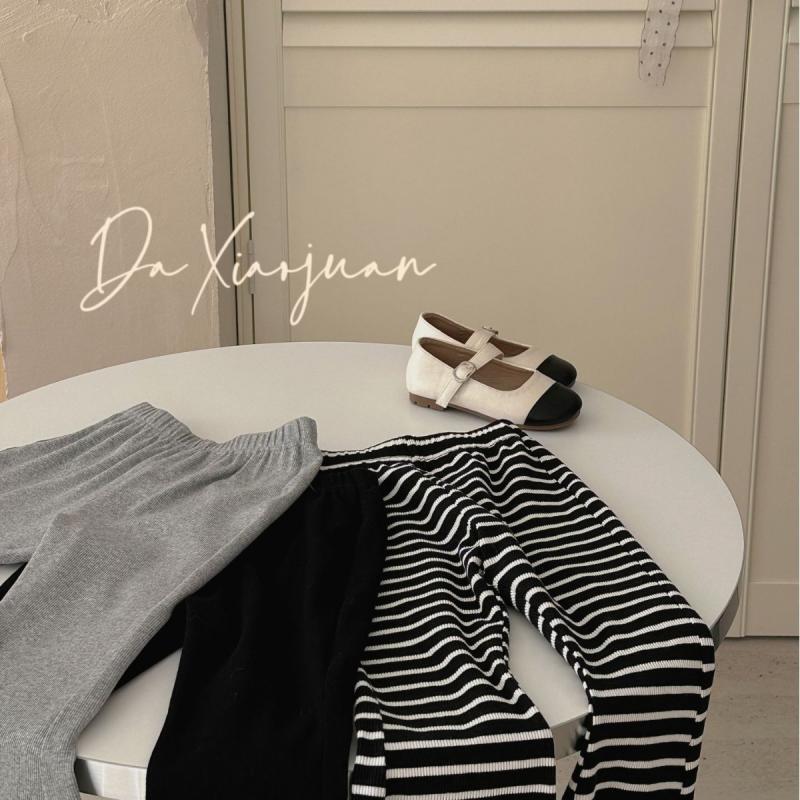 Korean Style Autumn Bell-bottom Striped Leggings Children's Pants