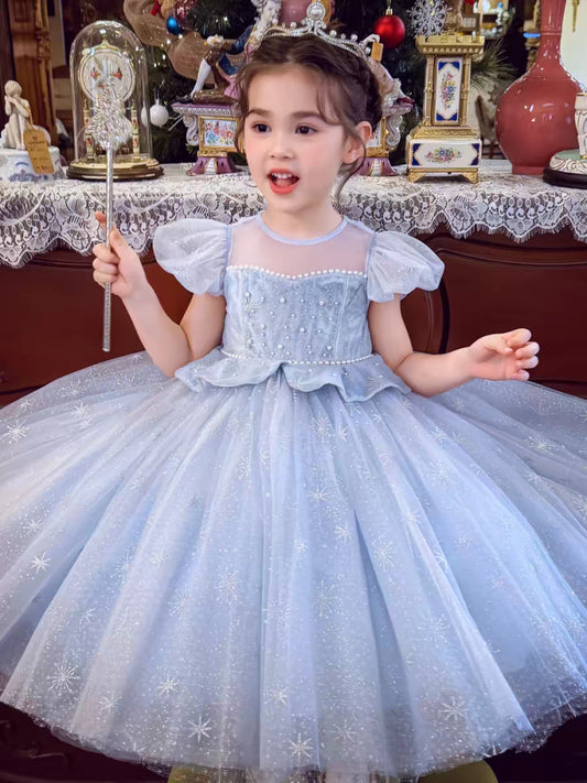 Children's Frozen Princess Summer Luminous Long Birthday Children's Dress