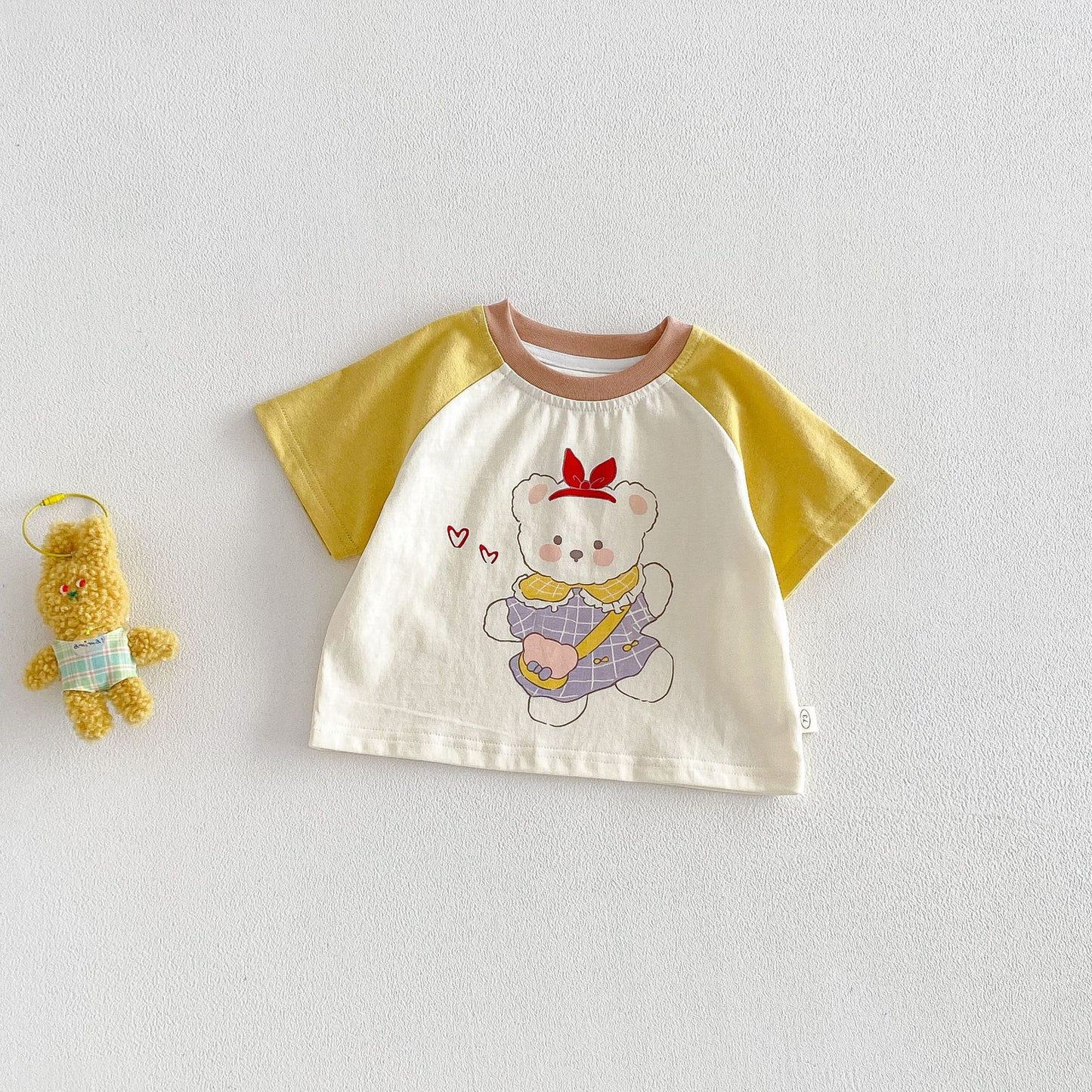 No Cartoon Summer Western Style Bunny Multicolor Printing Children's T-shirt