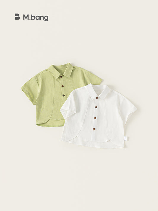 Children's Clothing Shirt Summer Simple Solid Color Irregular Tops Children's T-shirt