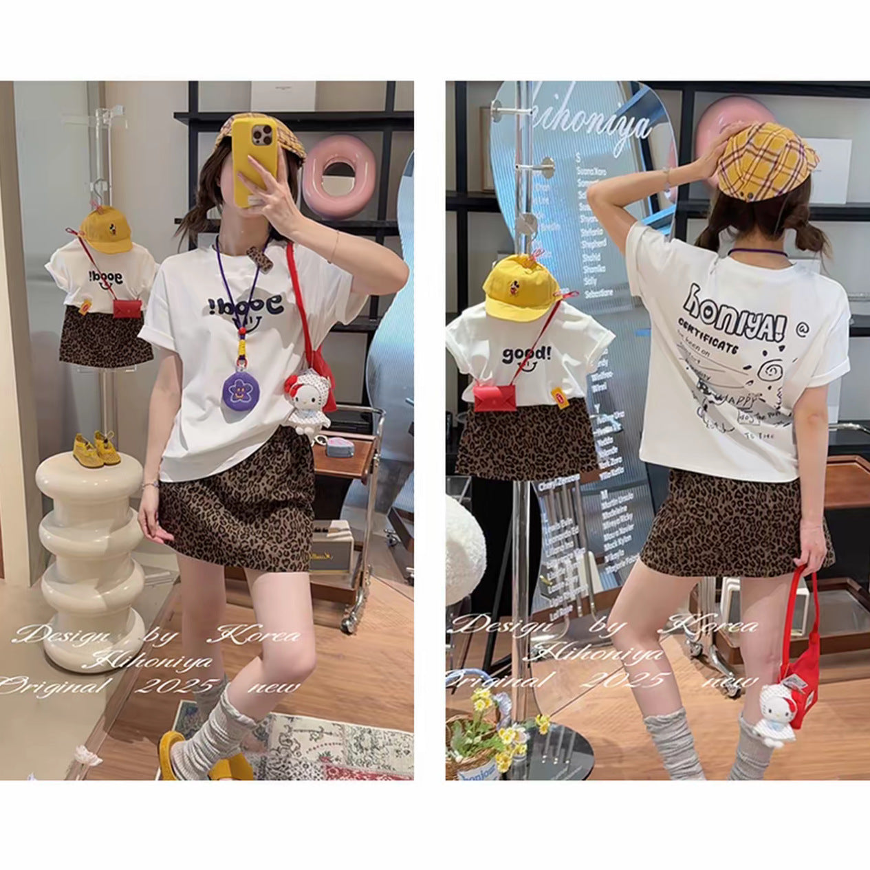 Fried Street Summer Clothes Family Three Or Four Cartoon Parent-child Outfit