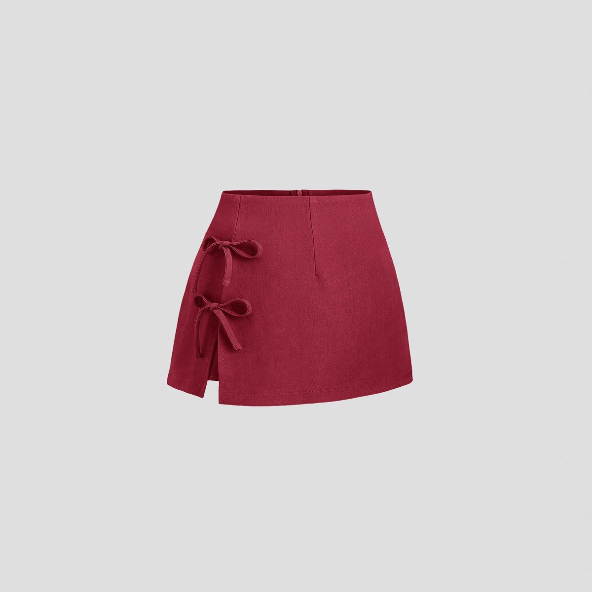Bow Tie Sexy Slit Word Mini Skirt