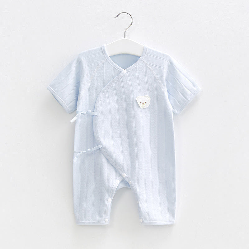 Born Jumpsuit Summer Thin Cotton Short Sleeve Romper Gown Jumpsuit, Climbing Suit