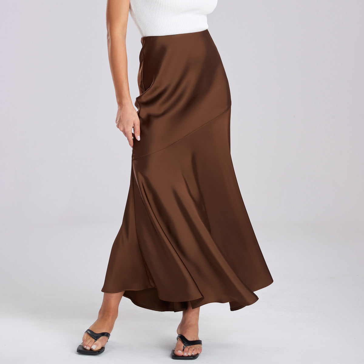 Women's Elastic Patchwork Long Dress Slim Slimming Skirts